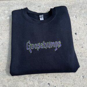 Halloween Embroidered Goosebumps Sweatshirt