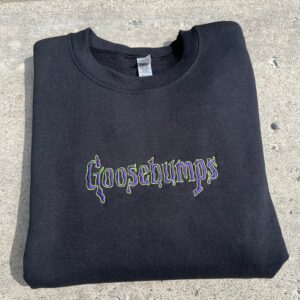 Halloween Embroidered Goosebumps Sweatshirt