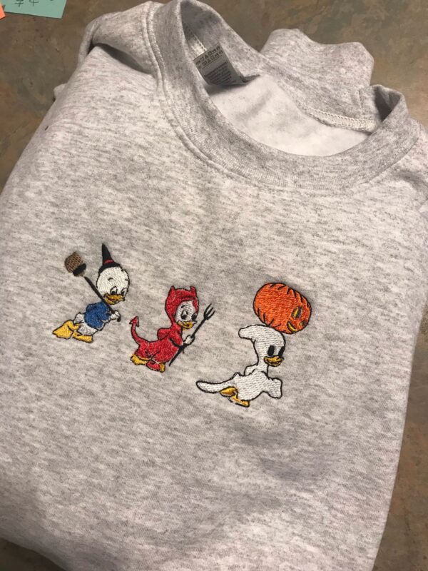 Huey Dewey And Louie Duck Trick Or Treat Halloween Embroidered Sweatshirt