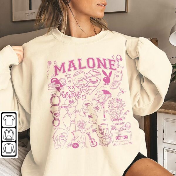 Post Malone Doodle Art Tattoo Hoodie