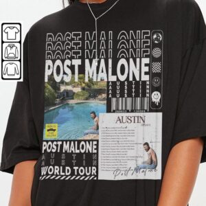 Post Malone Austin World Tour 2023 Y2K 90s Tee