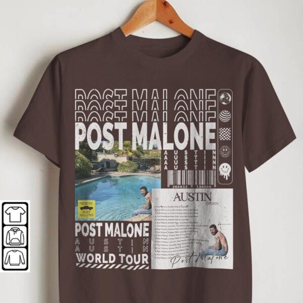 Post Malone Austin World Tour 2023 Y2K 90s Tee