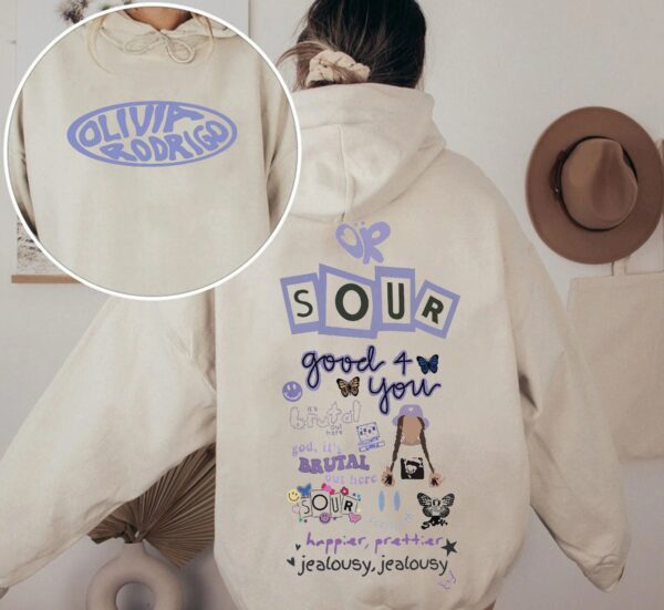 Olivia Rodrigo Sour Album Tracklist Sweatshirt