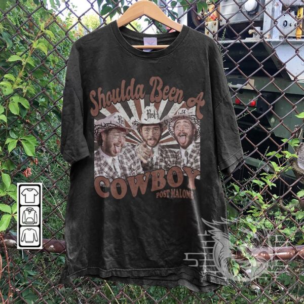 Vintage Post Malone Shoulda Been A Cowboy Tshirt