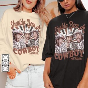 Vintage Post Malone Shoulda Been A Cowboy Tshirt