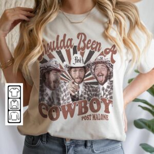 Vintage Post Malone Shoulda Been A Cowboy Tshirt