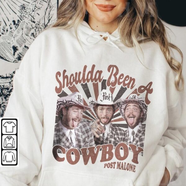 Vintage Post Malone Shoulda Been A Cowboy Tshirt