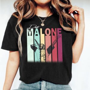 Post Malone Retro Colorful Stripes 90s Vintage Graphic Tee