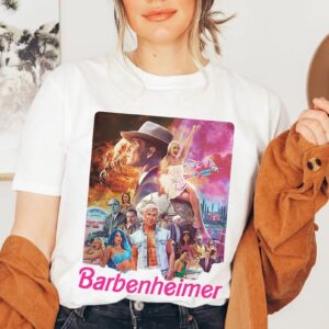 Vintage Barbenheimer Funny Movie Tshirt