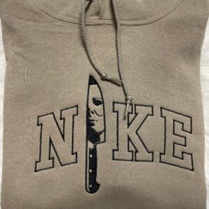 Mike Myers Nike Knife Halloween Embroidered Hoodie