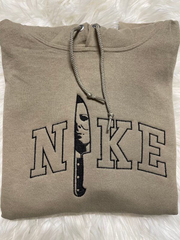 Mike Myers Nike Knife Halloween Embroidered Hoodie