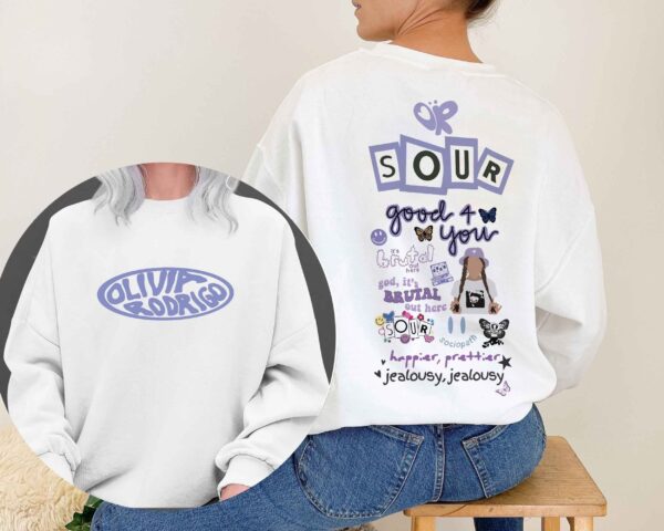 Olivia Rodrigo Sour Album Tracklist Sweatshirt