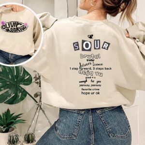 Olivia Rodrigo Sour Tour 2022 Double Sided Sweatshirt