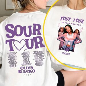 Olivia Rodrigo Sour Tour 2022 Double Sided Shirt