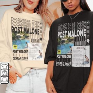 Post Malone Austin World Tour 2023 Y2K 90s Tee