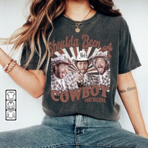 Vintage Post Malone Shoulda Been A Cowboy Tshirt