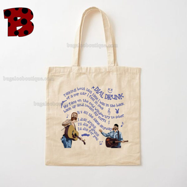 Dial Drunk Song Post Malone With Noah Kahan Tote Bag