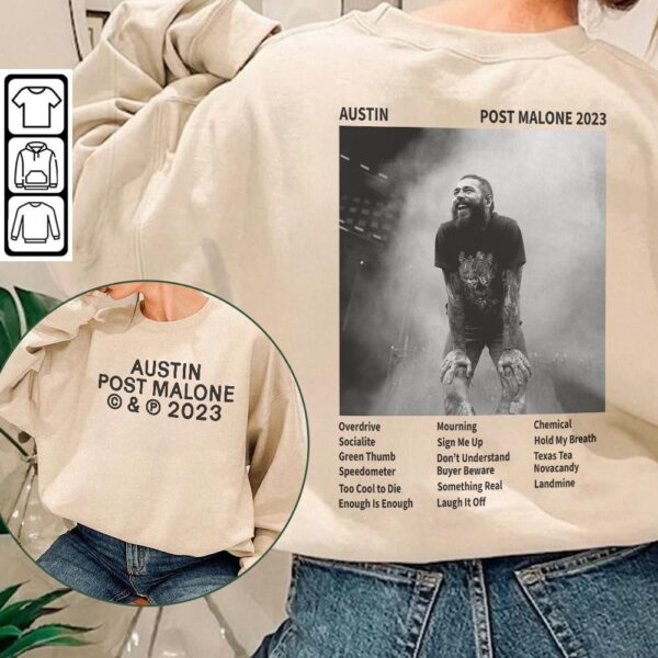 Austin Album Post Malone Rap 2 Side Shirt