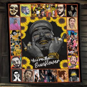 Post Malone You Are Sunflower Quilt Blanket