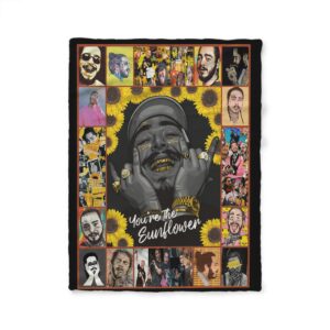 Post Malone You Are Sunflower Quilt Blanket