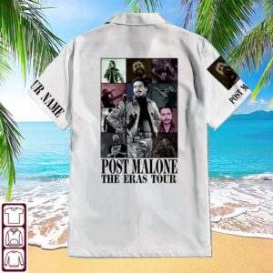 Post Malone Hawaiian White Shirt