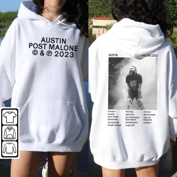 Austin Album Post Malone Rap 2 Side Shirt