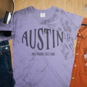 Post Malone 2023 AustinTie-Dye Tee Shirt