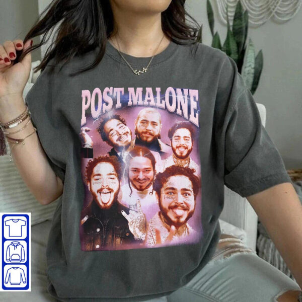 Vintage Post Malone Shirt Merch Fan Unisex Concert Song