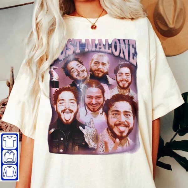 Vintage Post Malone Shirt Merch Fan Unisex Concert Song