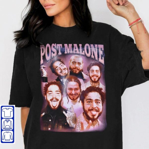 Vintage Post Malone Shirt Merch Fan Unisex Concert Song