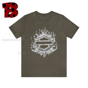 Posty Flaming Bar and Shield T-shirt