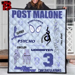 Post Malone Best Songs Blanket Quilt Tour 2023 Merch Twelve Carat Austin Album If Y’All Weren’t