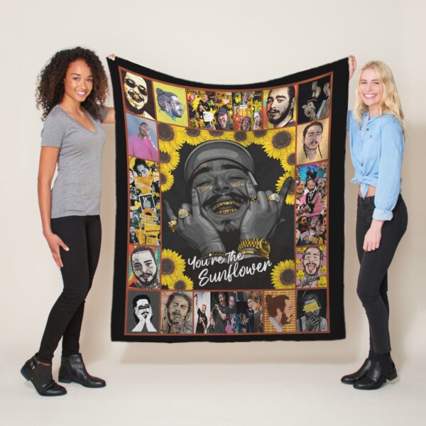 Post Malone You Are Sunflower Quilt Blanket