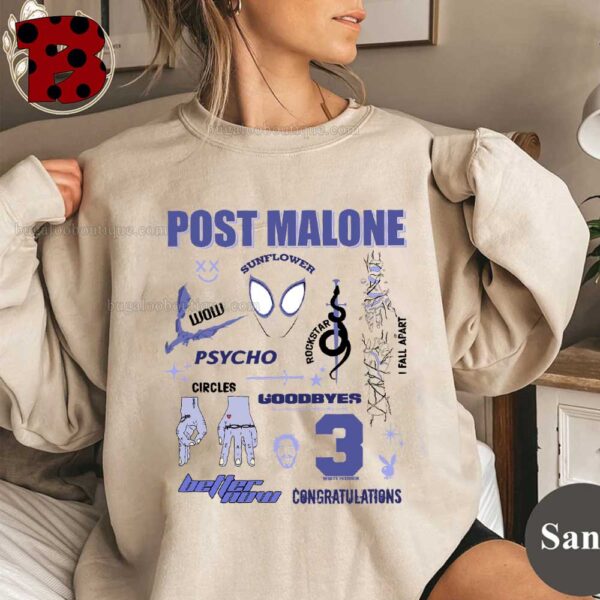 Post Malone Best Songs T-shirt