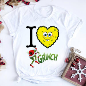 I Love Grinch T-Shirt Merry Christmas Gift Christmas Gift Holiday The Grinch Funny Awesome Grinch Stole Christmas Grinch Turkey Santa