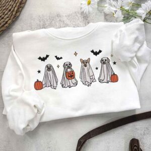 Ghost-Dogs-Halloween-Embroidered-Unisex-Sweatshirt