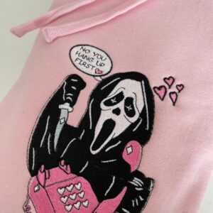 Ghost Face No You Hang Up First Embroidered Sweatshirt