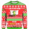 Grinch On Jeep Merry Christmas Ugly Sweater All Over Print Gift For And Lovers