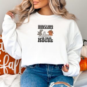 Halloween Horrors In This House Embroidered Sweatshirt