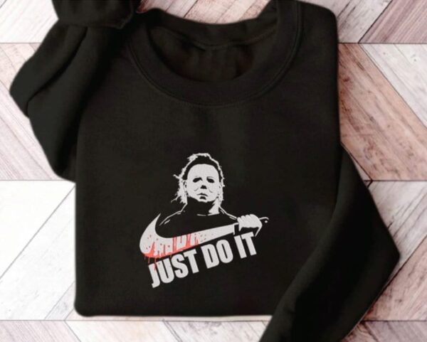 Halloween Michael Myers Just Do It Embroidered Shirt