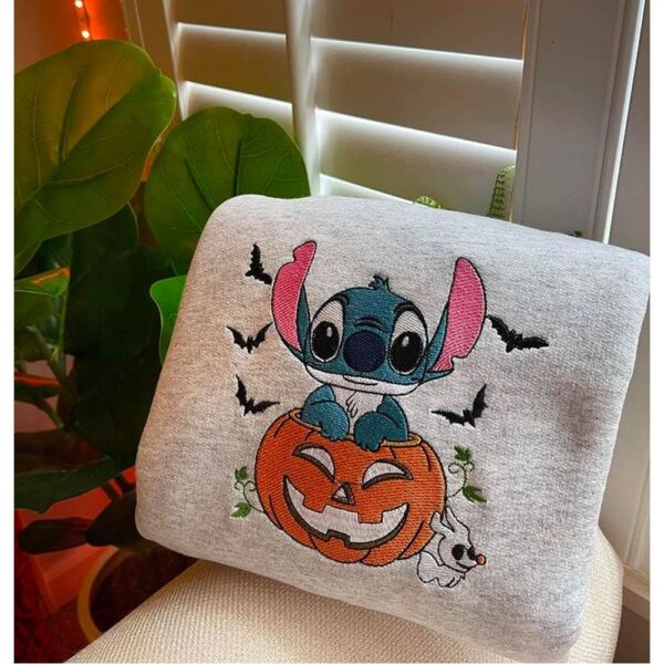 Halloween Stitch Disney Matching Embroidered Sweatshirt Shirt