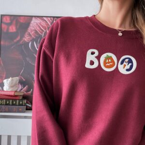 Halloween Sugar Cookies Boo Season Embroidered Sweatshirt