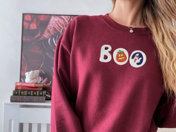 Halloween Sugar Cookies Boo Season Embroidered Sweatshirt