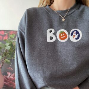 Halloween Sugar Cookies Boo Season Embroidered Sweatshirt