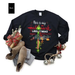 This Is My Hallmark Christmas Shirt, Movie Watching Shirt, Grinch And Max Shirt, Holiday Spirit Shirt, Hallmark Sweatshirt, Xmas Movie Tee