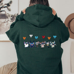 Disney's Lilo And Stitch Horror Movie Character Halloween Embroidered Sweatshirt