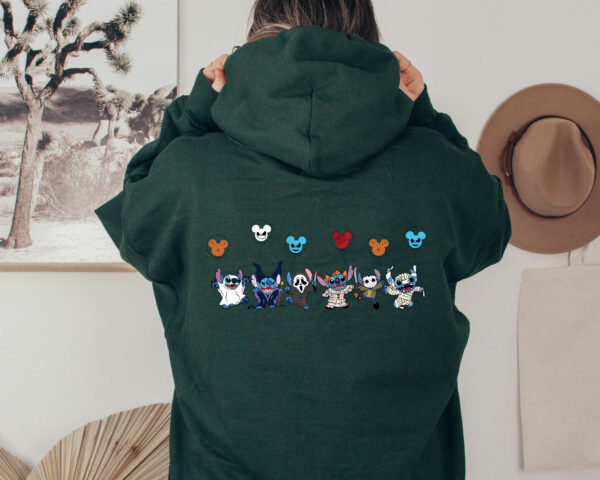 Disney’s Lilo And Stitch Horror Movie Character Halloween Embroidered Sweatshirt