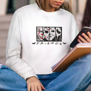 Horror Movie Characters Friend Halloween Embroidered Sweatshirt