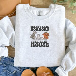 Halloween Horrors In This House Embroidered Sweatshirt