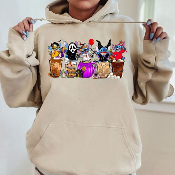 Fall Coffee Halloween Funny Stitch Sweatshirt